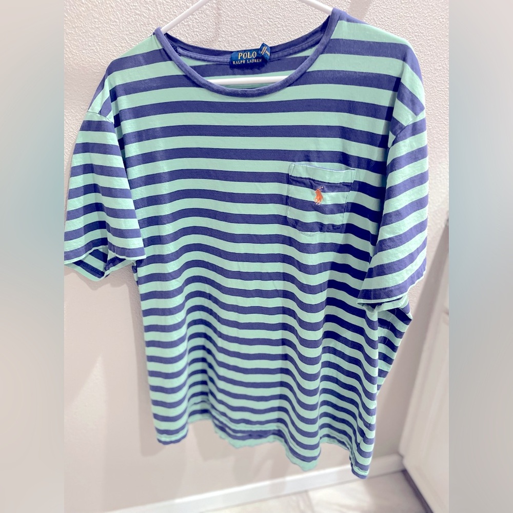 Ralph Lauren Aqua and blue  Short Sleeve Tee